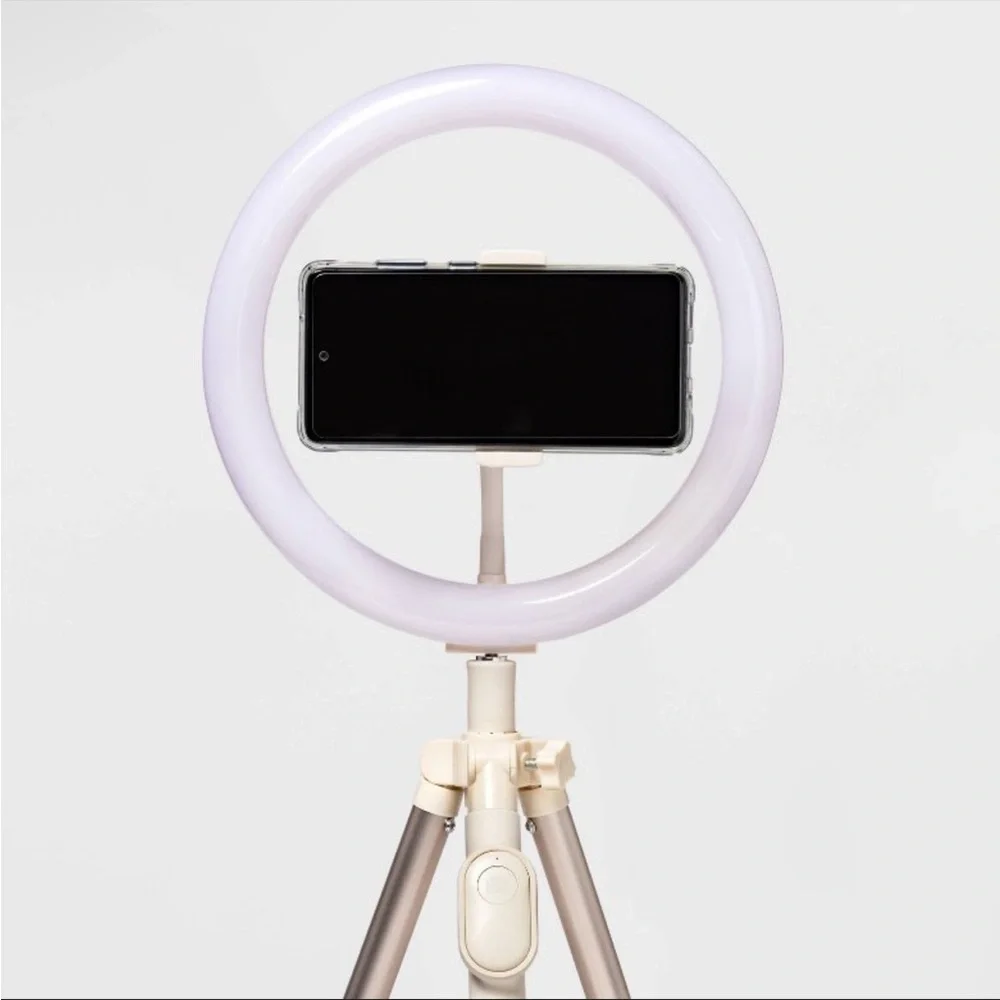 HEYDAY Ring Light with Tripod Stone white NEW